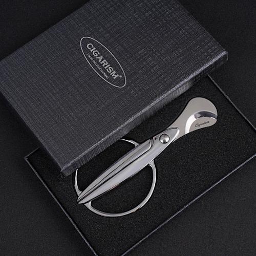 Cigarism Stainless Steel Cigar Cutter Scissors - Silver