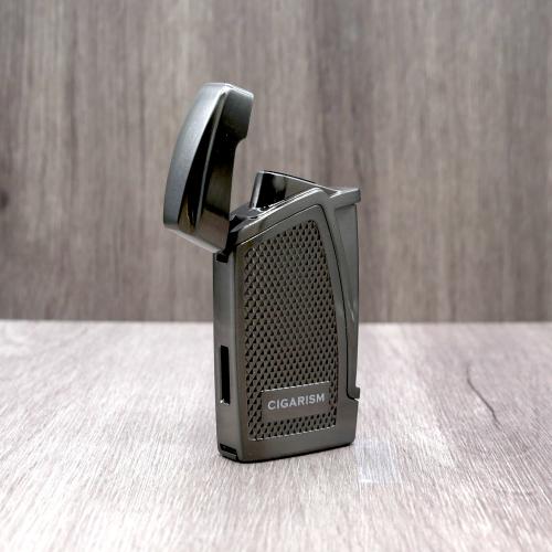 Cigarism Double Jet Flame Lighter & Cutter Gift Set - Gun Metal