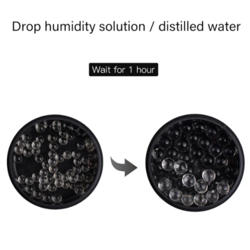 Bargain Round Humidifier - Black - up to 50 cigars capacity