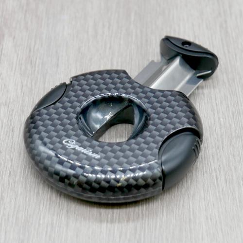 Cigarism Round G10 Semi-Automatic V-Cut Cigar Cutter - Carbon Black - End of Line