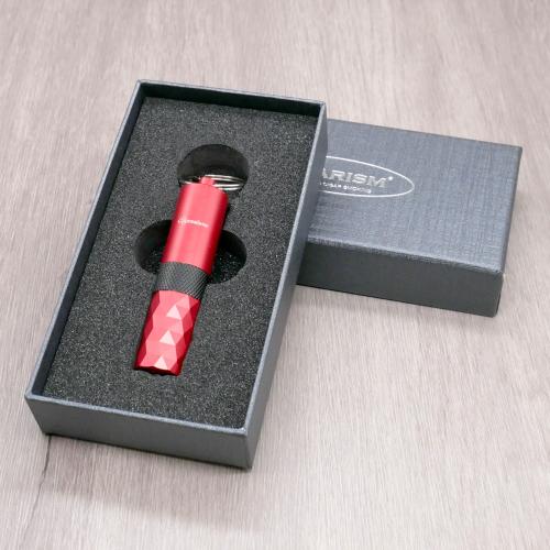 Cigarism Aluminium Alloy Cigar Punch Cutter with Key Ring - Red