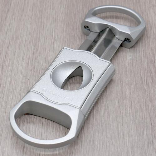 Cigarism Jet Flame Lighter, V Cut Cutter & Cigar Stand Gift Set - Silver