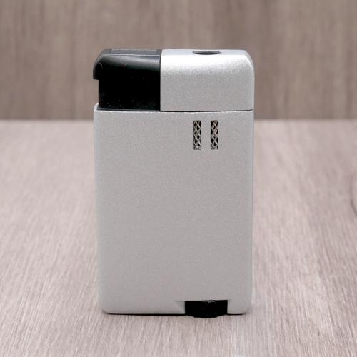 Cigarism Jet Flame Lighter, V Cut Cutter & Cigar Stand Gift Set - Silver