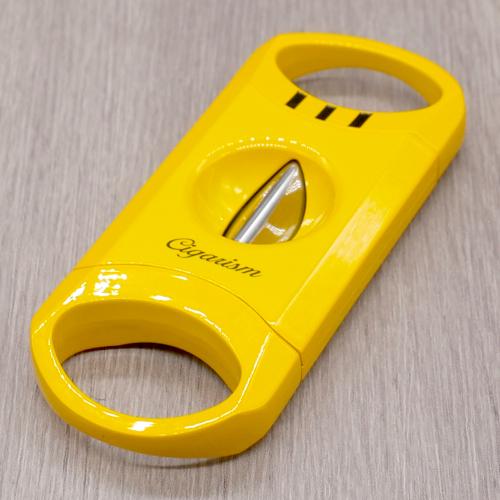 Cigarism Single Torch Jet Flame Lighter & V-Cut Cigar Cutter Gift Set - Yellow