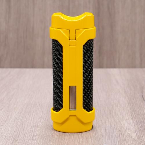 Cigarism Single Torch Jet Flame Lighter & V-Cut Cigar Cutter Gift Set - Yellow