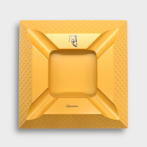 Cigarism Cigar Ashtray - Yellow Diamond Pattern