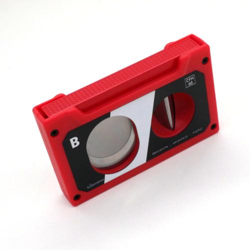 Cigarism Triple Jet Flame Lighter and Cassette Style Cigar Cutter Gift Set - Red
