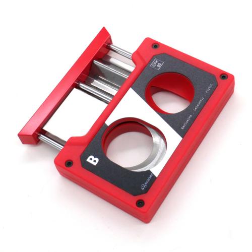 Cigarism Triple Jet Flame Lighter and Cassette Style Cigar Cutter Gift Set - Red