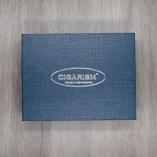 Cigarism Double Jet Flame Lighter & Round Cutter Gift Set - Blue