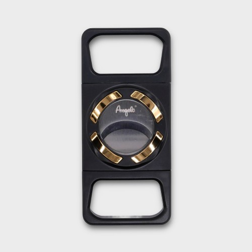 Angelo Double Blade Guillotine Cutter - Black & Gold - 64 Ring Gauge