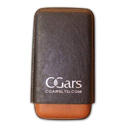 C.Gars Two Tone Leather Cigar Case Fuerte  -  Three Cigar Case - Best Seller