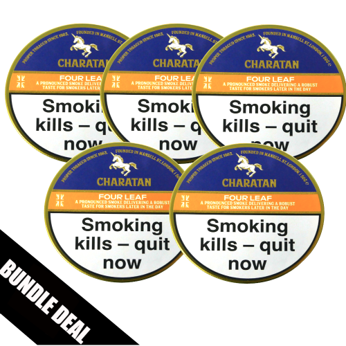 BUNDLE DEAL - Charatan Four Leaf Pipe Tobacco - 5 x 50g Tin