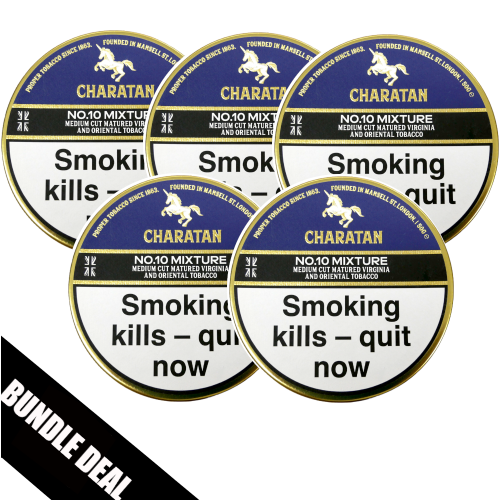 BUNDLE DEAL - Charatan No.10 Mixture Pipe Tobacco - 5 x 50g Tin