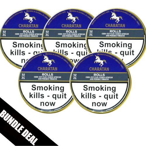 BUNDLE DEAL - Charatan Rolls Pipe Tobacco - 5 x 50g Tin