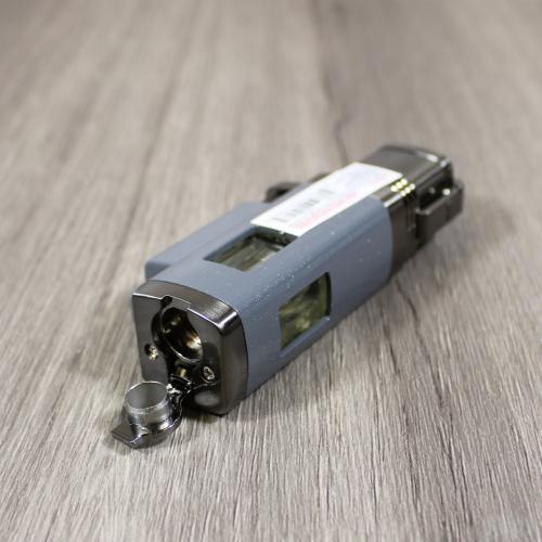 Vertigo Lotus Churchill - Quad Torch Flame Lighter - Grey