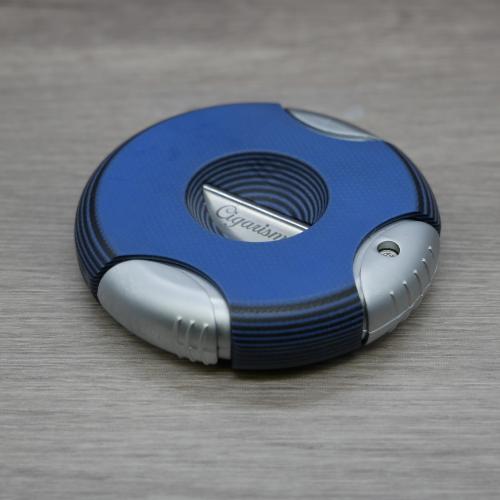 Cigarism Round G10 Semi-Automatic V-Cut Cigar Cutter - Blue - End of Line