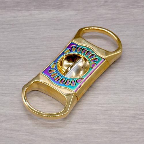 Cigarism Hollowed-out Zinc Alloy V-Cut Cigar Cutter - Gold (End of Line)