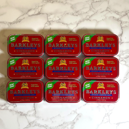 Barkleys Sugarfree Chewing Gum - Cinnamon Tin - 9 x 30g (End of Line)