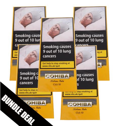 Cohiba Club Cigarillos - 5 x Pack of 10 (50) Bundle Deal