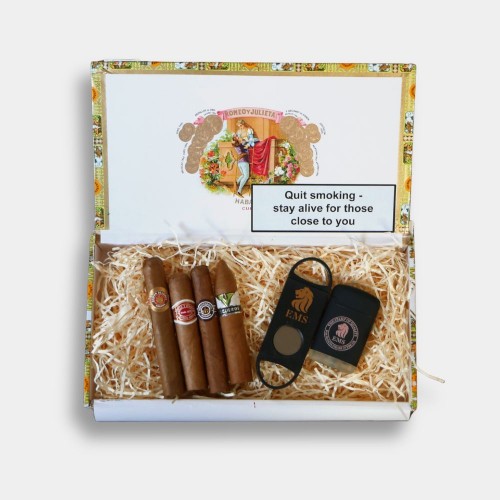 Cuban Beginners Gift Box Sampler - 4 Cigars & Accessories