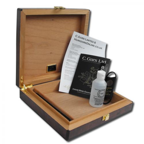 Daniel Marshall Burl Travel Humidor - 15 Cigar Capacity