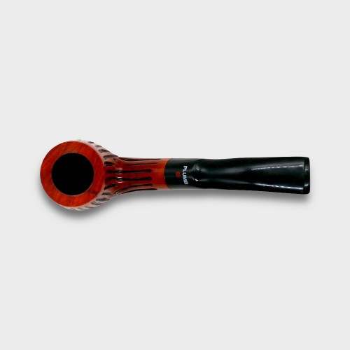 Dr Plumb Standard Metal Filter Fishtail Carved Briar Pipe (DP560)
