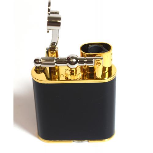 Dunhill - Unique Turbo Black Lacquer, Silver & Gold Plated Lighter