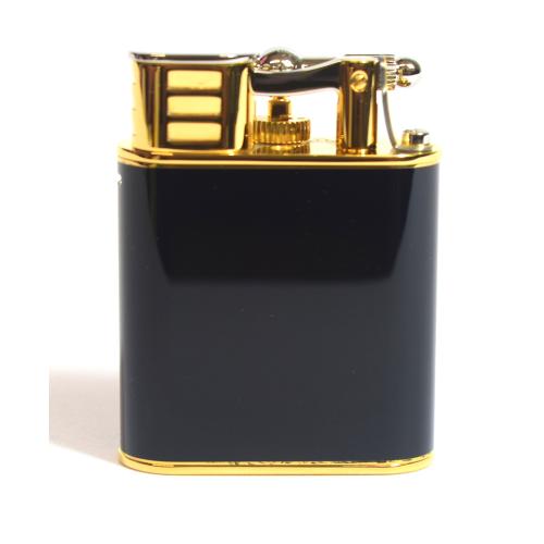 Dunhill - Unique Turbo Black Lacquer, Silver & Gold Plated Lighter