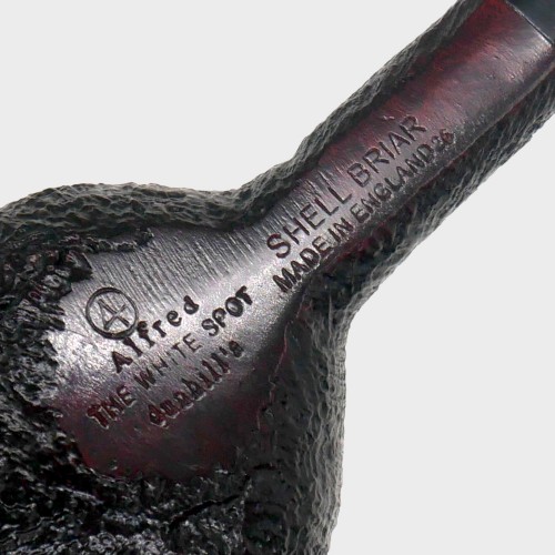 Alfred Dunhill - The White Spot Shell Briar 4 Quaint Group 4 Fishtail Pipe (DUN1058)