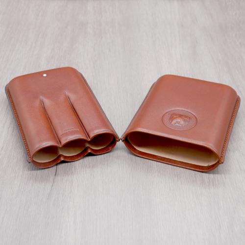 Dunhill Bulldog Cigar Case Robusto - Brown - Fits 3 Cigars