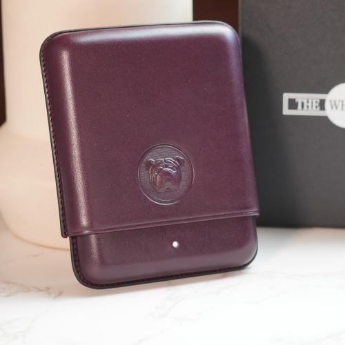 Dunhill Bulldog Cigar Case Robusto - Purple - Fits 4 Cigars