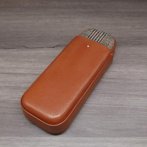 Dunhill Highland Cigar Case - Brown - Fits 2 Cigars