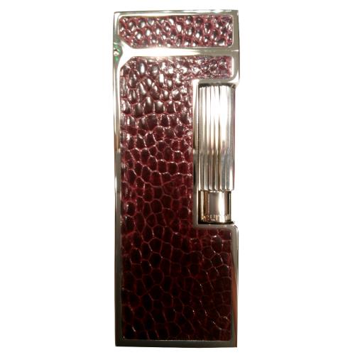 Dunhill Rollagas Lighter - Red Ostrich Foot Palladium Plated