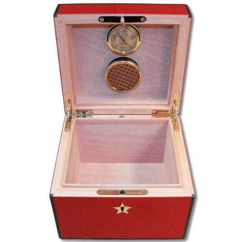 Elie Bleu Humidor - Che Robusto Red Sycamore - 25 Cigar Capacity