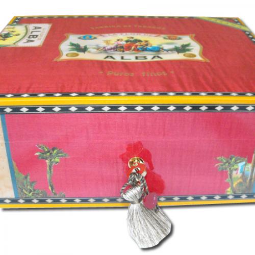 Elie Bleu Alba Red Sycamore Humidor - 110 Cigar Capacity