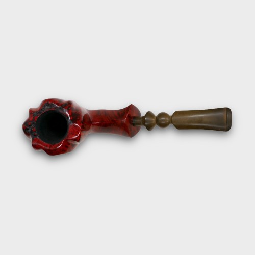 SLIGHT SECONDS Erik Nording Freehand Orange Grain 2 Fishtail Pipe (EN252)