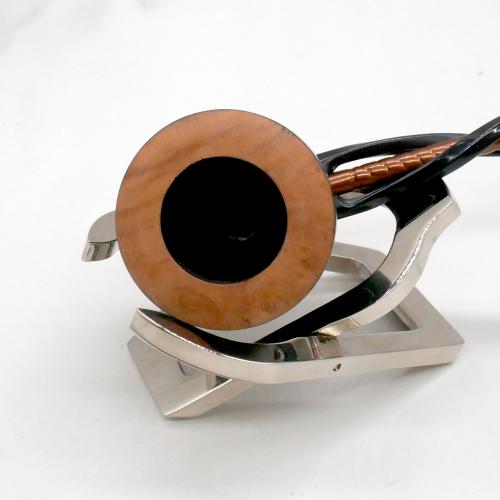 Falcon Shillelagh Copper Twisted Black Bowl Fishtail Pipe (FAL502)