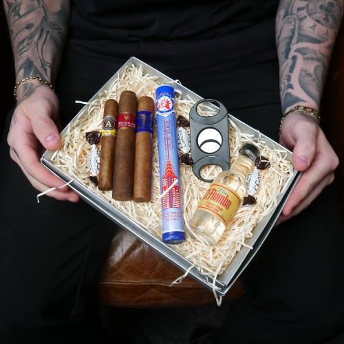 Fathers Day Gift Sampler - 3 Cigars, Miniature and Accessories
