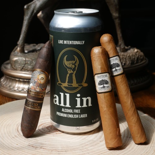 Foundation x All In Sampler - 3 Cigars and 1 Can