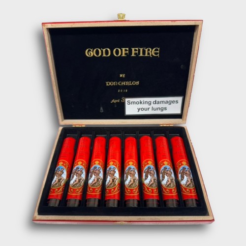 Arturo Fuente God of Fire Don Carlos Robusto Tubos Cigar - Box of 10