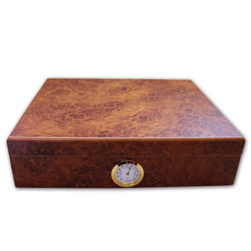 Classic - Dark Burl - Desk Top Humidor - 20 Cigars Capacity