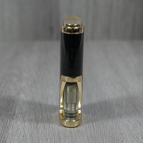 Honest Calder Turbo Jet Lighter - Glossy Black and Gold (HON06)