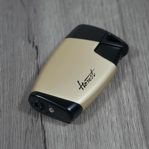 Honest Neptune Jet Flame Cigar Lighter - Gold (HON79) (End of Line)