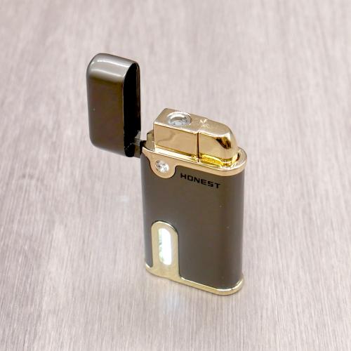 Honest Bronte Cigar Lighter - Black Windproof (HON214)
