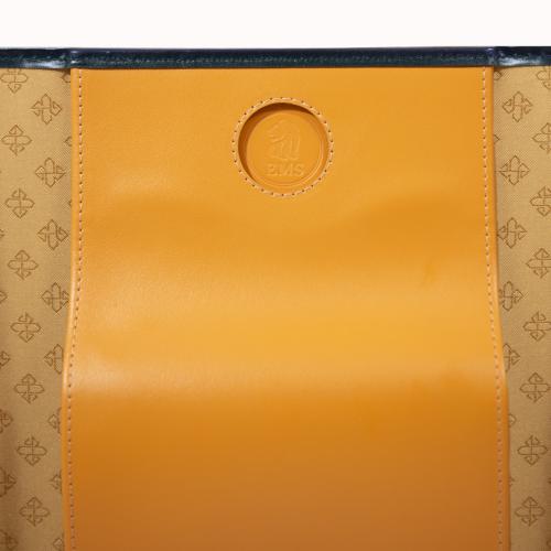 Hunters & Frankau x Ettinger Leather Cigar Wrap - Navy Blue & Orange - 5 Cigar Capacity
