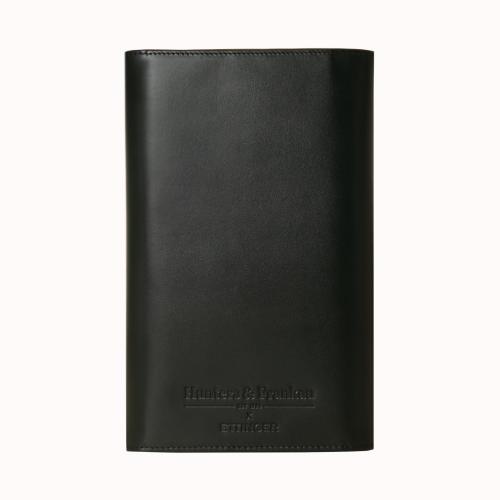 Hunters & Frankau x Ettinger Leather Cigar Wrap - Racing Green & Orange - 5 Cigar Capacity