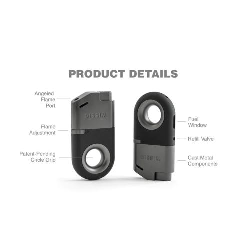 Dissim - Inverted Soft Flame Lighter - Original Black