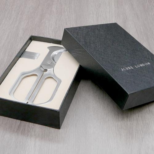 J Cure London Chrome Cigar Scissor Cutter (End of Line)