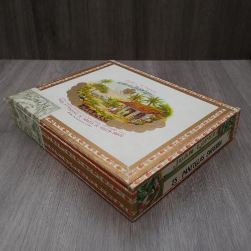 Empty Flor De Juan Lopez Vintage Panatellas Superba Box Empty Flor De Juan Lopez Vintage Panatellas Superba Box