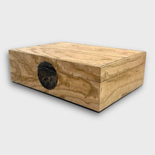 Jonathon Vaiksaar Artemis Small Regular Humidor - Spalted Oak - 70 Cigar Capacity